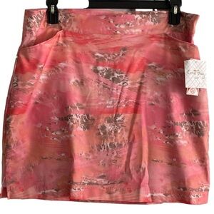 NWT Coral Bay Golf Skirt Pockets Pink Design Women’s Size 16